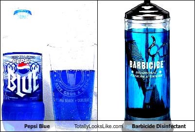 Pepsi Blue Totally Looks Like Barbicide Disinfectant