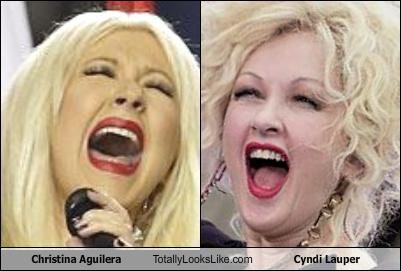Christina Aguilera Totally Looks Like Cyndi Lauper