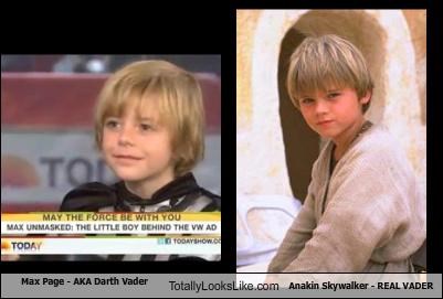 Max Page (AKA Darth Vader) Totally Looks Like Anakin Skywalker (Real Vader)