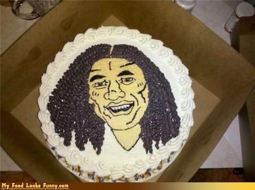 Funny Food Photos - Troy Polamalu Cake
