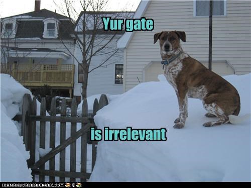 Yur gate       is irrelevant