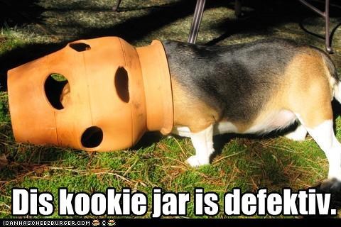 Dis kookie jar is defektiv.