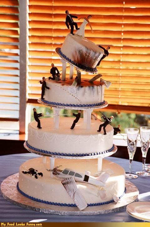 Funny Food Photos - Action Movie Wedding Cake