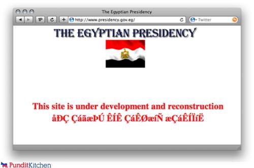 Like Egypt Itself, The Egyptian Presidency Website is Under Construction