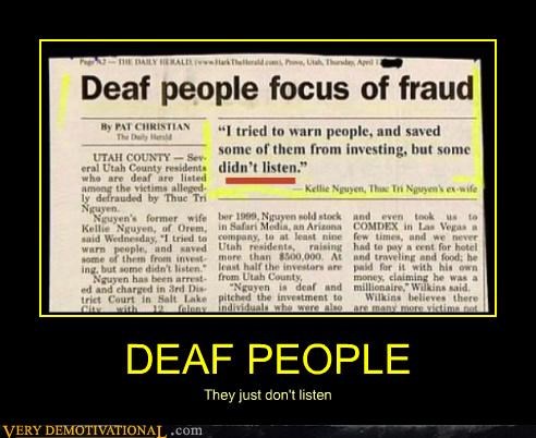 DEAF PEOPLE