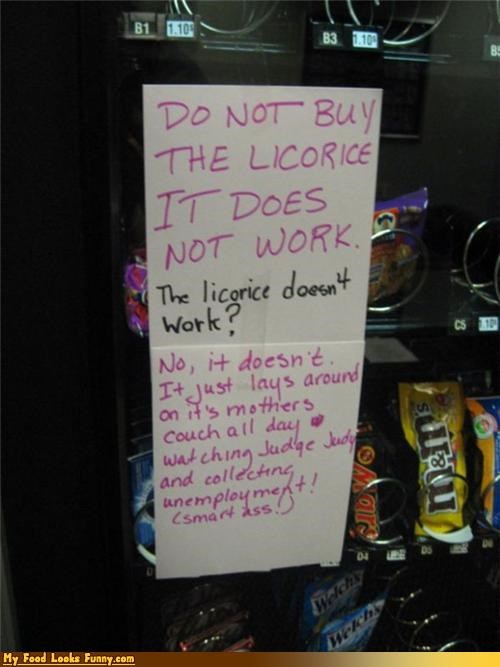 Funny Food Photos - The Licorice Does Not Work