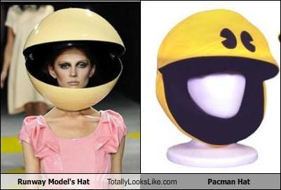 Runway Model's Hat Totally Looks Like Pacman Hat