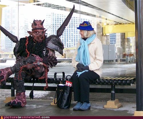 Classic: Just Another Morning at the Bus Stop