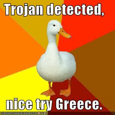 Technologically Impaired Duck: Trojan detected?