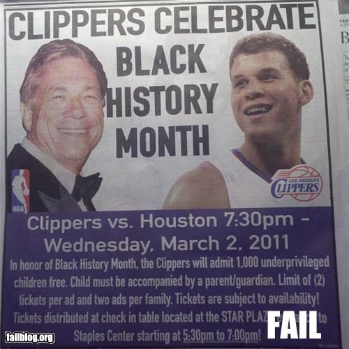 Black History Month Fail