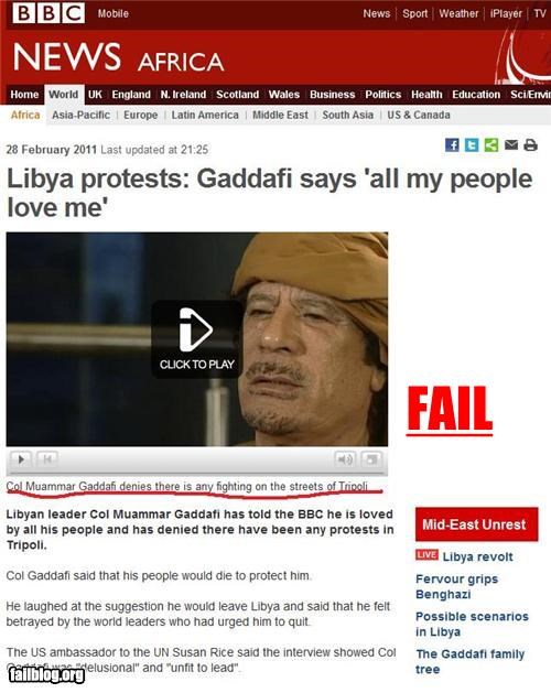 Libya Leader FAIL
