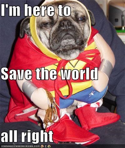 I'm here to Save the world  all right