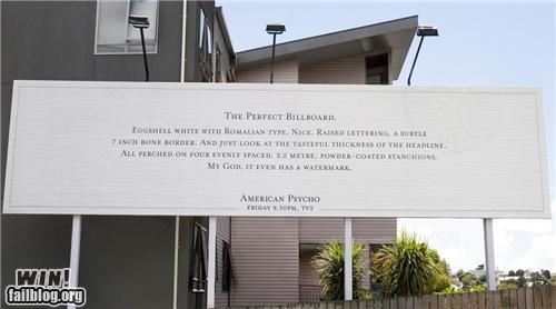 American Psycho Billboard WIN