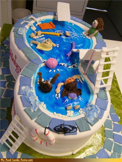 Pool Party Cake