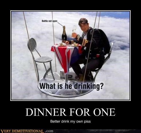 bear grylls,dinner,pee,skydiving