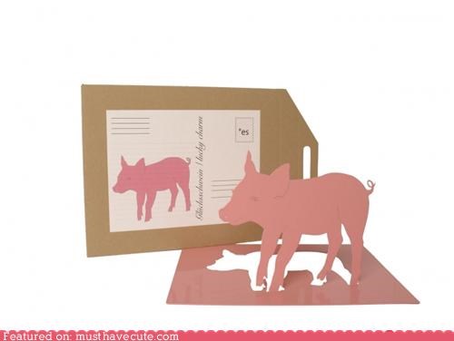 Metal Piggie Pop-Out Card