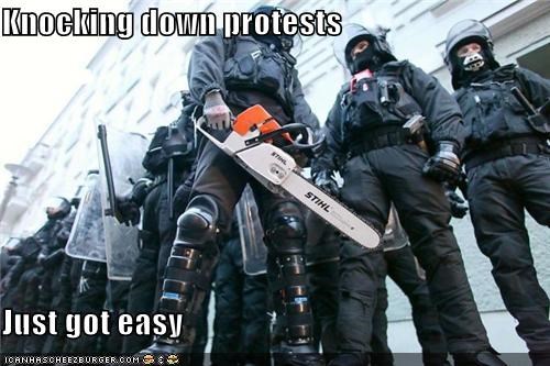 Knocking down protests  Just got easy