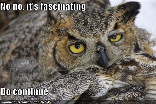 No no, it's fascinating  Do continue