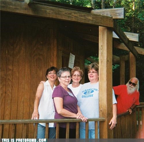 Santa on Vacation Photobomb