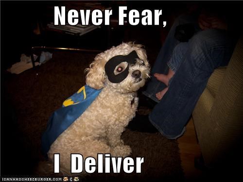 Never Fear,             I  Deliver