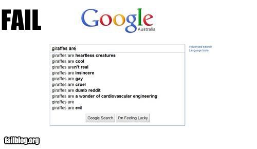Autocomplete Me: Giraffes are...
