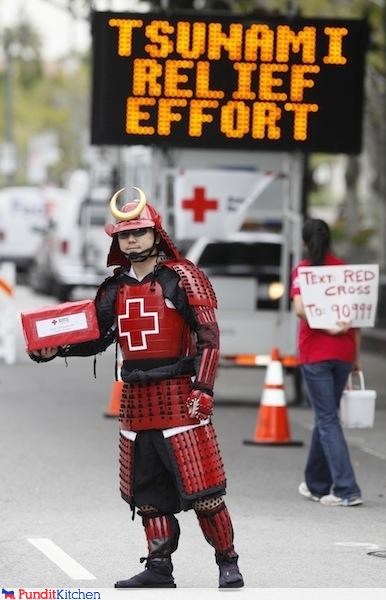 Red Cross Samurai for Japan Tsunami Relief