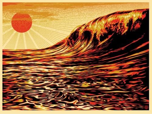 Screenprint of the Day: Shepard Fairey's "Rising Sun"