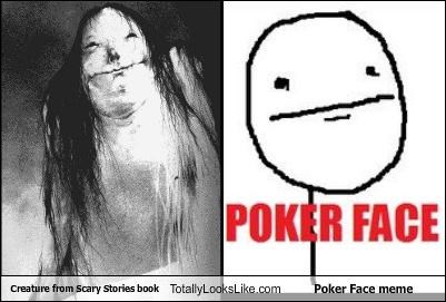 Creature from Scary Stories Book Totally Looks Like Poker Face Meme