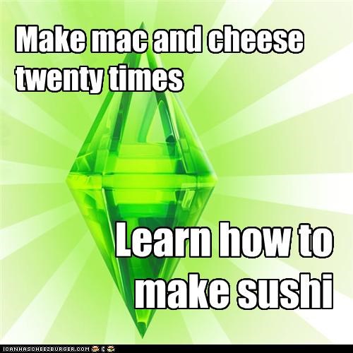 The Sims: Make mac and cheese twenty times