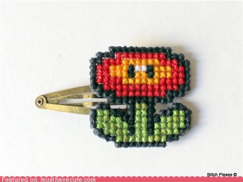 Fire Flower Hair Clip