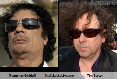Muammar Gaddafi Totally Looks Like Tim Burton