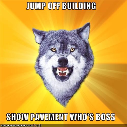 Courage Wolf: Jump Off Building