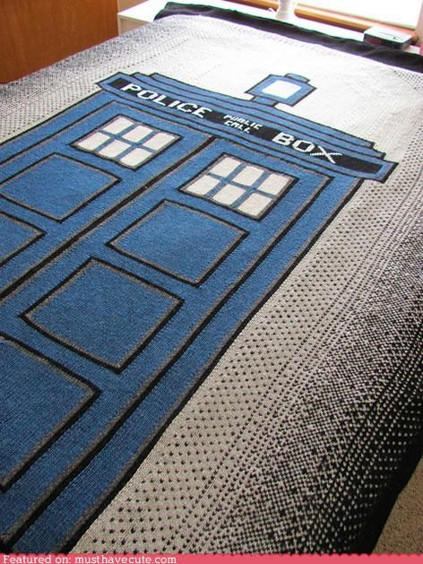 TARDIS Throw Blanket