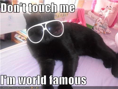Don't touch me  I'm world famous
