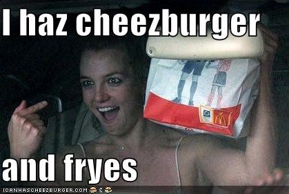 I haz cheezburger   and fryes