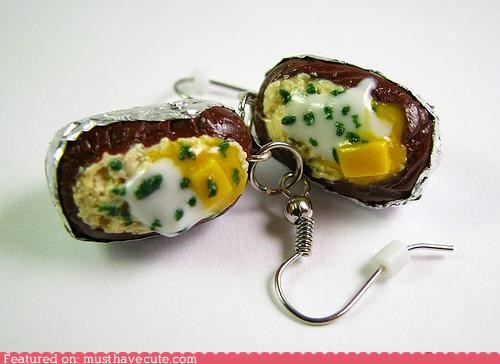 Baked Potato Earrings