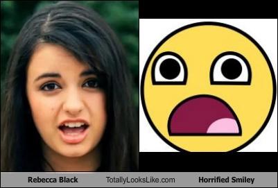 Rebecca Black Totally Looks Like Horrified Smiley