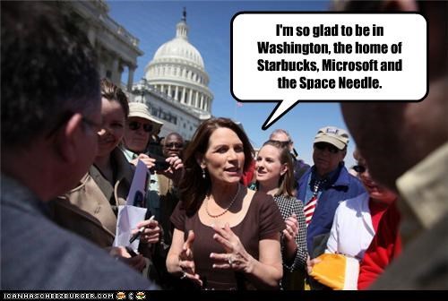 I'm so glad to be in Washington, the home of Starbucks, Microsoft and  the Space Needle.