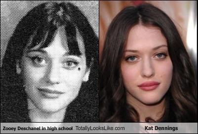 Zooey Deschanel in High School Totally Looks Like Kat Dennings