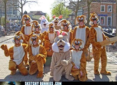 Sketchy Bunnies ready for a parade