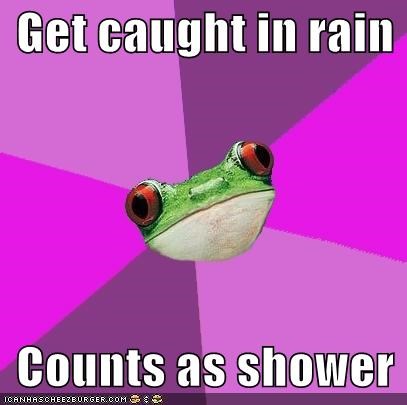 Foul Bachelorette Frog: Just Like Rain-Scented Shampoo