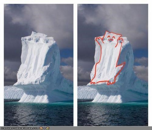 Image of Ceiling Cat Appears in Iceberg