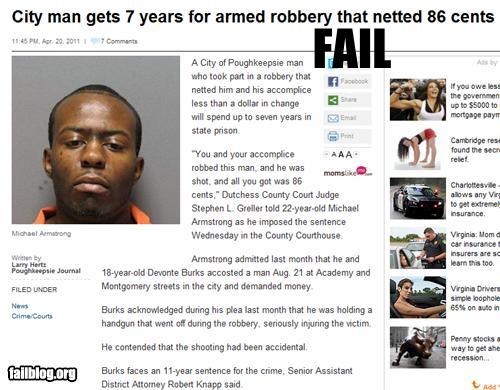 Probably Bad News: Armed Robbery FAIL