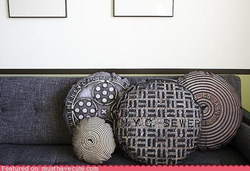 Manhole Cover Pillows