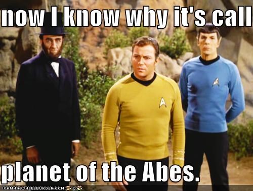 now I know why it's called  planet of the Abes.