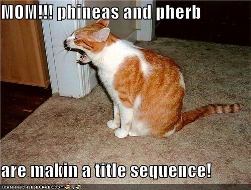 MOM!!! phineas and pherb  are makin a title sequence!