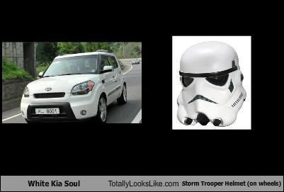White Kia Soul Totally Looks Like Storm Trooper Helmet (On Wheels)