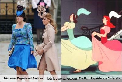 Princesses Eugenie and Beatrice Totally Look Like The Ugly Stepsisters in Cinderella