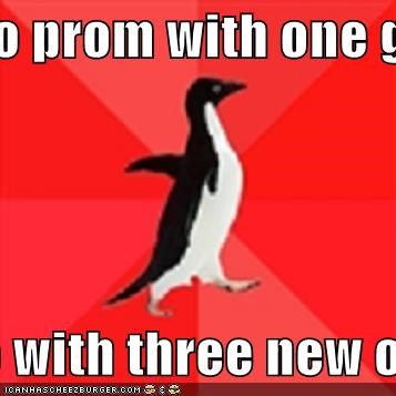 Go to prom with one girl  leave with three new ones