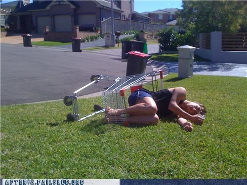 The Winner of the Shopping Cart Race Can Sleep Anywhere They Want